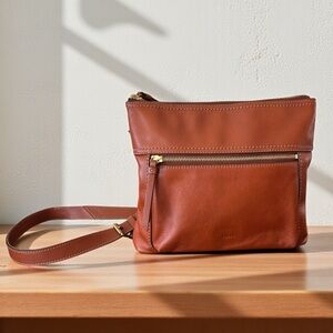 Fossil Brown Leather Interior with Zipper
